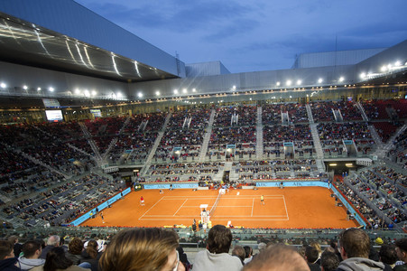 Tennis Match Novak Djokovic vs Kei Nishikori in Madrid