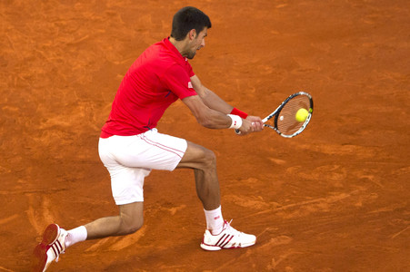 Tennis Match Novak Djokovic vs Kei Nishikori in Madrid