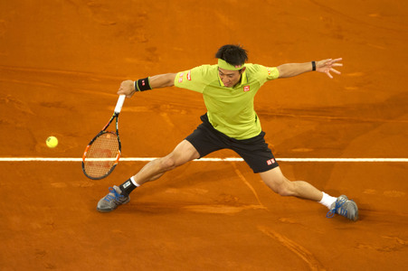 Tennis Match Novak Djokovic vs Kei Nishikori in Madrid
