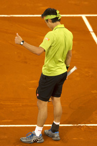 Tennis Match Novak Djokovic vs Kei Nishikori in Madrid
