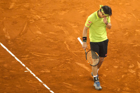 Tennis Match Novak Djokovic vs Kei Nishikori in Madrid
