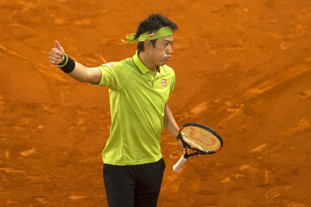 Tennis Match Novak Djokovic vs Kei Nishikori in Madrid