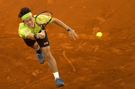 Tennis Match Novak Djokovic vs Kei Nishikori in Madrid