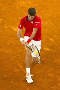 Tennis Match Novak Djokovic vs Kei Nishikori in Madrid