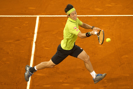 Tennis Match Novak Djokovic vs Kei Nishikori in Madrid