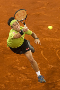 Tennis Match Novak Djokovic vs Kei Nishikori in Madrid