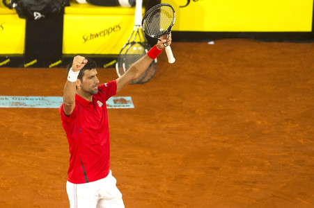 Tennis Match Novak Djokovic vs Kei Nishikori in Madrid