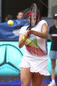 Tennis Match Martina Hingis und Sania Mirza vs Carolina Garcia und Kristina Mladenovic in Madrid