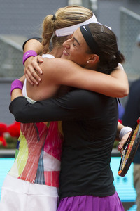 Tennis Match Martina Hingis und Sania Mirza vs Carolina Garcia und Kristina Mladenovic in Madrid