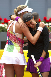 Tennis Match Martina Hingis und Sania Mirza vs Carolina Garcia und Kristina Mladenovic in Madrid