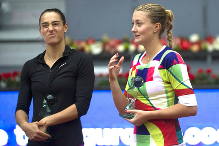 Tennis Match Martina Hingis und Sania Mirza vs Carolina Garcia und Kristina Mladenovic in Madrid
