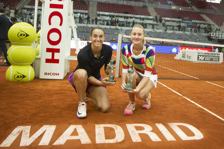 Tennis Match Martina Hingis und Sania Mirza vs Carolina Garcia und Kristina Mladenovic in Madrid