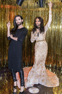 Enthüllung der Wachsfigur von Conchita Wurst in Berlin