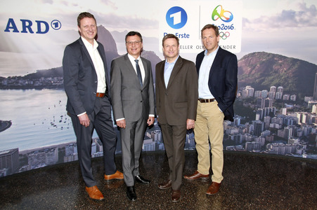 Fototermin mit den Moderatoren der XXXI. Olympischen Spiele in Hamburg