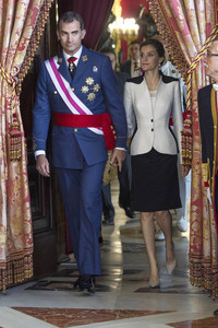 Audienz für Militärangehörige im Palacio Real in Madrid