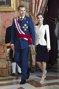 Audienz für Militärangehörige im Palacio Real in Madrid