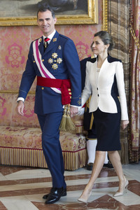 Audienz für Militärangehörige im Palacio Real in Madrid