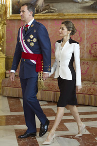 Audienz für Militärangehörige im Palacio Real in Madrid