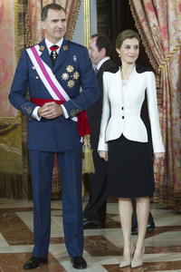 Audienz für Militärangehörige im Palacio Real in Madrid