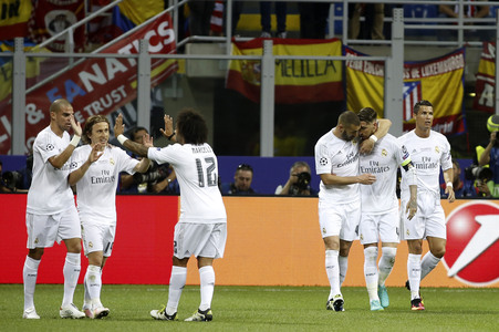 UEFA Champions League Final Match Real Madrid vs Atlético Madrid in Mailand