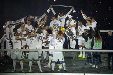 Real Madrid UEFA Champions League Siegesfeierin Madrid