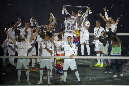 Real Madrid UEFA Champions League Siegesfeierin Madrid
