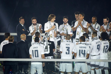 Real Madrid UEFA Champions League Siegesfeierin Madrid