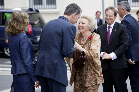 Prinzessin Beatrix bei Eröffnung der Hieronymus-Bosch-Ausstellung in Madrid