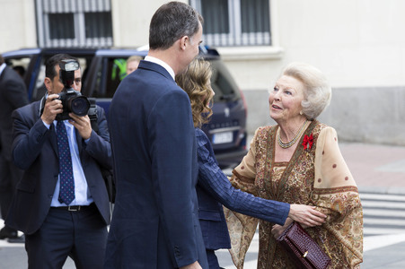 Prinzessin Beatrix bei Eröffnung der Hieronymus-Bosch-Ausstellung in Madrid