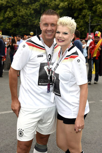 Fans beim UEFA-Fußball-Europameisterschaft 2016 Spiel Deutschland gegen Polen in Berlin