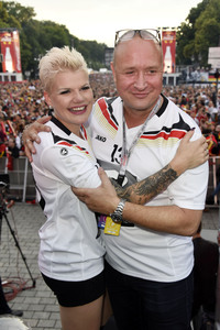 Fans beim UEFA-Fußball-Europameisterschaft 2016 Spiel Deutschland gegen Polen in Berlin
