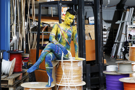 Cable Girl Bodypainting