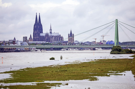 Hochwasser am Rhein