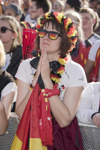 Fanmeile beim UEFA-Fußball-Europameisterschaft 2016 Spiel Deutschland gegen Nordirland in Berlin