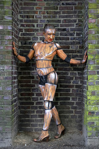 Holzgliederfigur / Human Artist Model Bodypainting