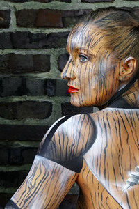 Holzgliederfigur / Human Artist Model Bodypainting