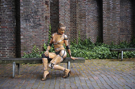 Holzgliederfigur / Human Artist Model Bodypainting