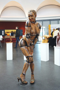 Holzgliederfigur / Human Artist Model Bodypainting