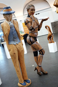 Holzgliederfigur / Human Artist Model Bodypainting