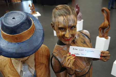 Holzgliederfigur / Human Artist Model Bodypainting