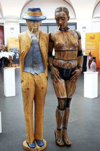 Holzgliederfigur / Human Artist Model Bodypainting