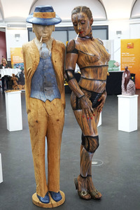 Holzgliederfigur / Human Artist Model Bodypainting