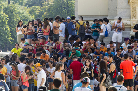 Pokemon Go-Spieler Treffen in Madrid