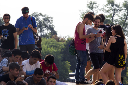 Pokemon Go-Spieler Treffen in Madrid