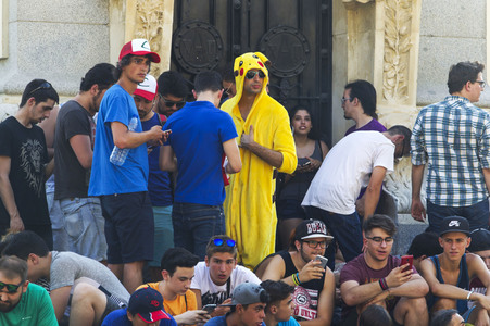 Pokemon Go-Spieler Treffen in Madrid