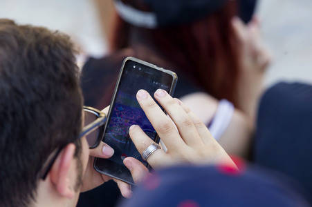 Pokemon Go-Spieler Treffen in Madrid