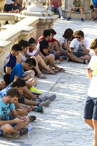 Pokemon Go-Spieler Treffen in Madrid