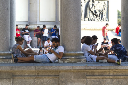 Pokemon Go-Spieler Treffen in Madrid