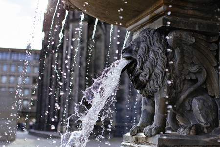 Wasserspeier am Petrusbrunnen in Köln
