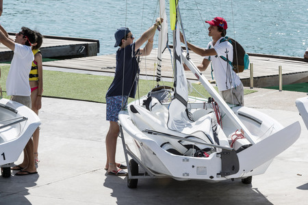 Prinzessin Elenas Kinder beim Segelkurs in Palma de Mallorca